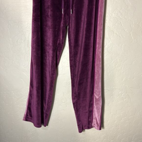 Juicy couture purple velour wide leg track suit sweatpants size medium - Picture 4 of 8